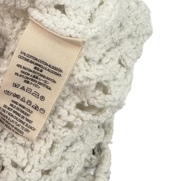 Free People Caught Up Crochet Bell Sleeve Crop‎ Sweater Boho Womens Size Small - Image 12