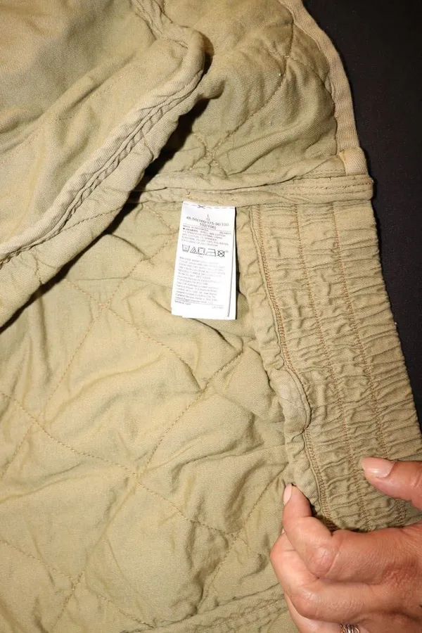 Gap Quilted Cotton Bomber Jacket Tan Sage Green Size Large - Image 4