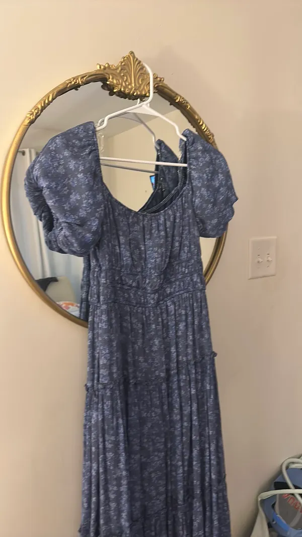 Altar'd State Dress Maxi Floral Blue - Image 2