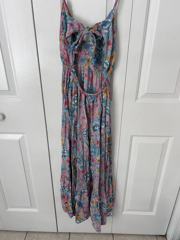 Floral Maxi Dress in Blue & Pink Size XS - Image 2
