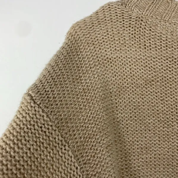 Faded Glory cable knit camel color sweater size small - Image 9