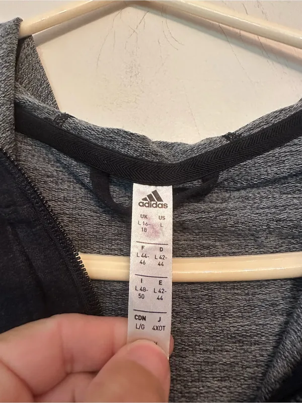 Women’s Adidas full zip black jacket large - Image 2