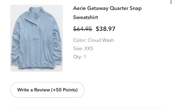 Aerie Getaway Quarter Snap Sweatshirt - Image 7