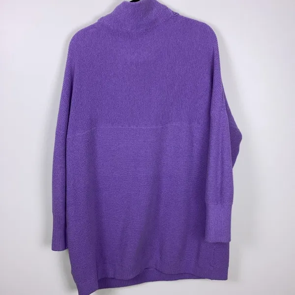 Free People Ottoman Oversized Slouchy Sweater Cowl Neck Purple Women’s Large - Image 10