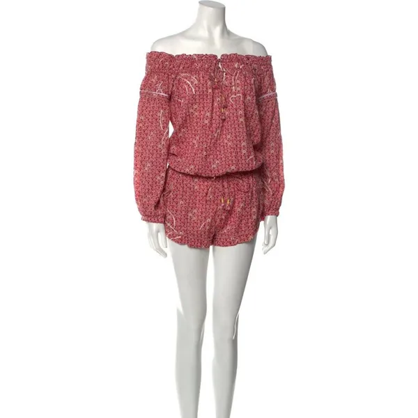 Poupette St Barth Clara Off The‎ Shoulder Romper Size Medium - Image 2