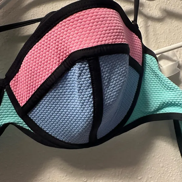 Target Pink and Blue Bikini Top - Image 2