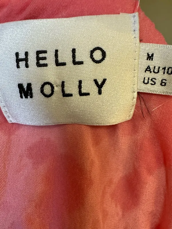 Hello Molly Summer In Love Pink Strapless Maxi Dress US 6 Medium Cottagecore - Image 5