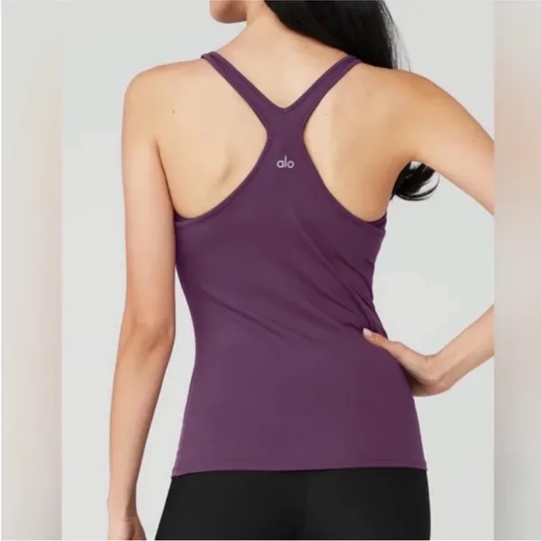 Alo Yoga Select Tank Top in Dark Plum - Image 2