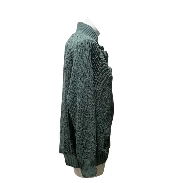 Aerie Women's XS Green Oversized Collared V-Neck Pullover Sweater - Image 5
