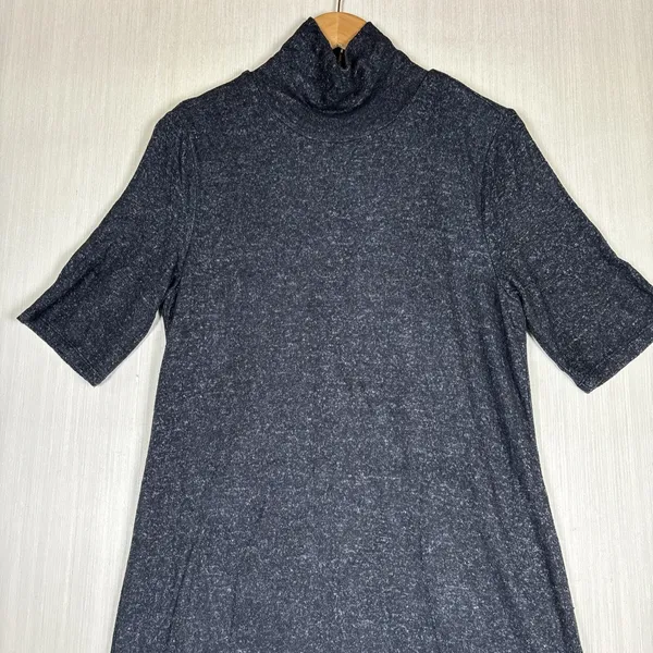 Philosophy Republic‎ Clothing Dark Grey Space Mock Neck A-Line Dress Large NWT - Image 5