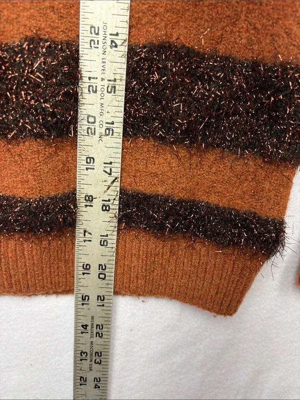 Madewell Women's xs extra small Crewneck Sweater in Brown holiday wool festive - Image 4