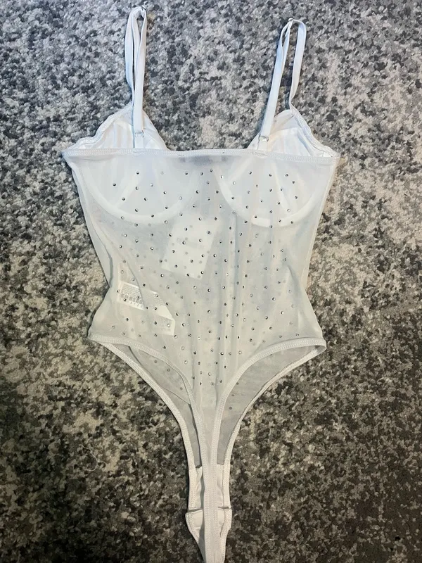 Forever 21 Rhinestone mesh bodysuit - Image 2
