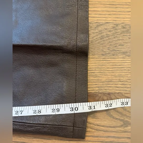 Newport News Jeanology brown leather pants size 14 - Image 9
