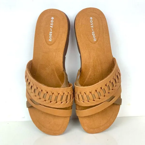 NWOT * EASY SPIRIT Linley Slide Sandals in Cognac - Size 6.5 - Image 3