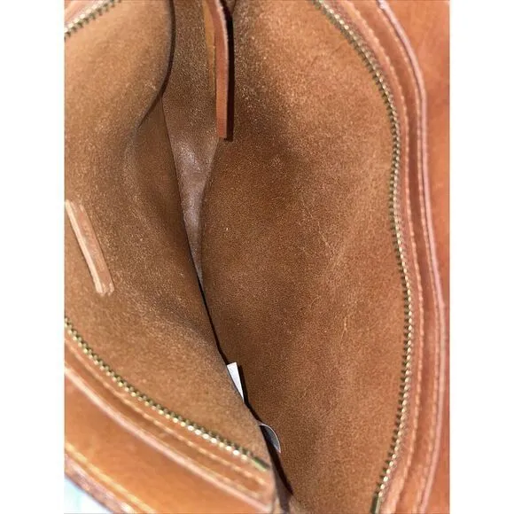 VTG Madewell The Transport Crossbody Saddle Bag Brown‎ Leather Adjustable Strap - Image 7