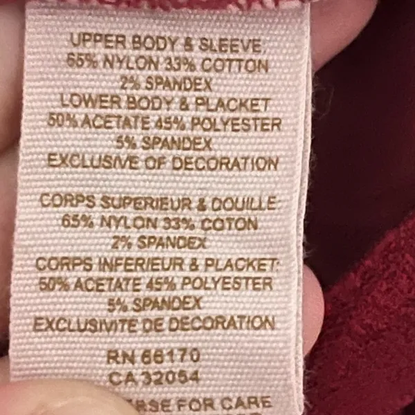 Free People sheer lace blouse tunic burgundy size medium boho corset design - Image 12