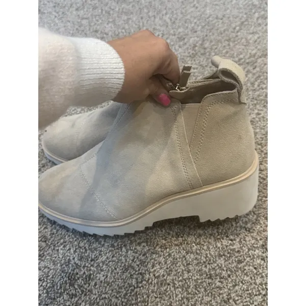 Tom's Maude‎ Wedge Bootie In Natural Size 9.5W - Image 3