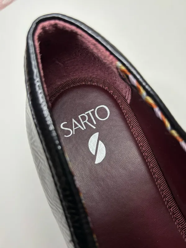 Franco Sarto Balinna Black Leather Slip On Loafers - Image 5
