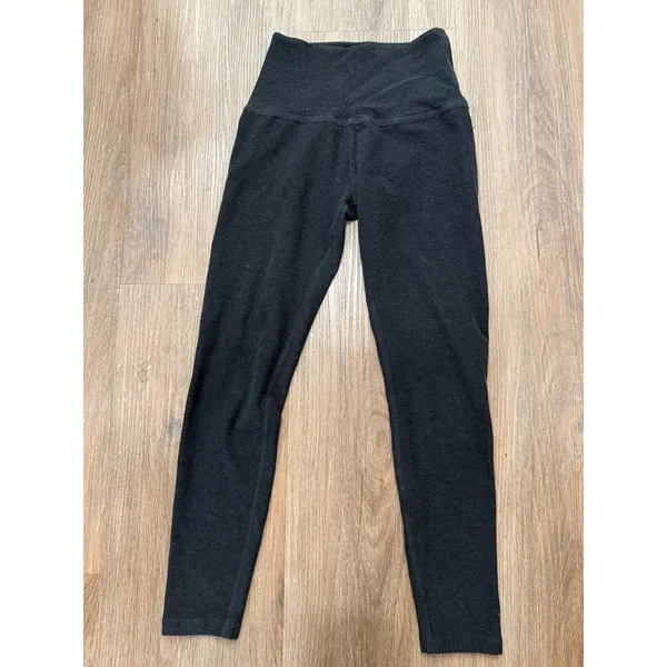 Beyond Yoga High Waist Leggings Charcoal Heathered Athleisure Workout‎ XS - Image 3