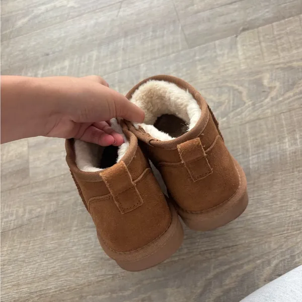 Dream Paris FuzzyClassic Mini Boot Splash-Proof Slip-On Suede Snow Boots - Image 8