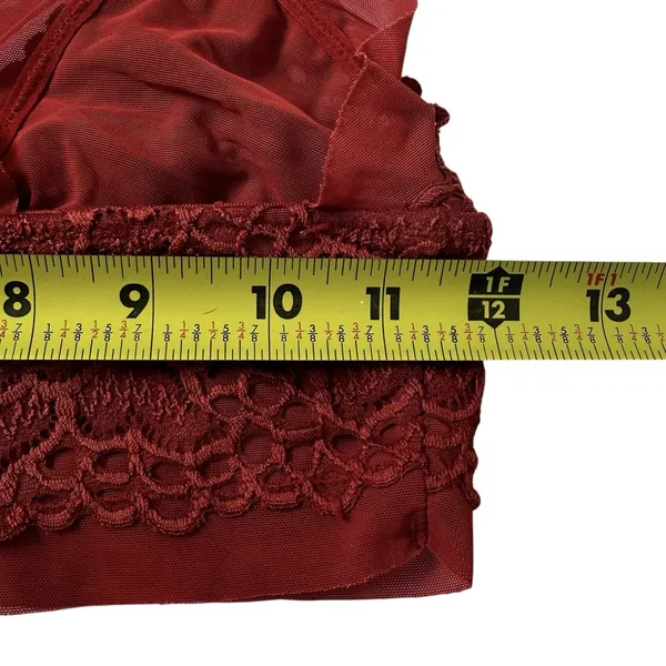 Aerie Floral Lace Crossback Wireless Pullover Bralette Bra Rust Size XS | 69-5 - Image 5