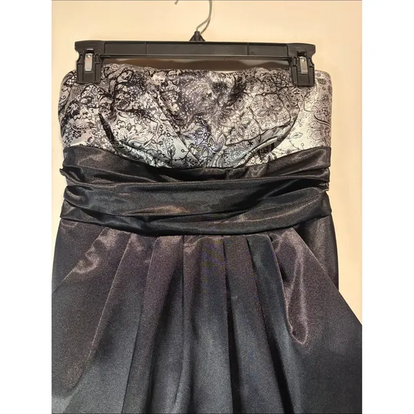 Ruby Rox Y2K Strapless Balloon Skirt Ruched Tie Back Mini Dress Pockets SZ 7 - Image 5