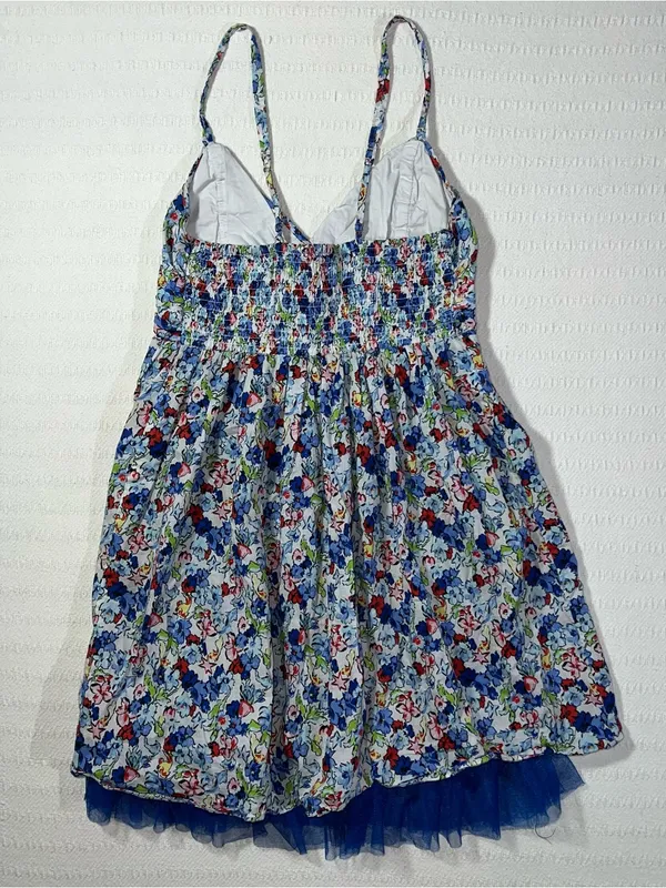 Vintage Abercrombie & Fitch Y2K Cotton A Line Dress Womens S 2000s Sundress - Image 4