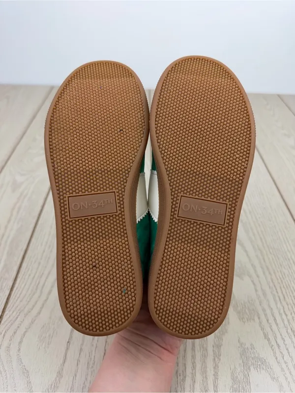 On 34th Women's Marinaa Low-Top Sneakers 5M Green Micro White Smooth $80 - Image 8