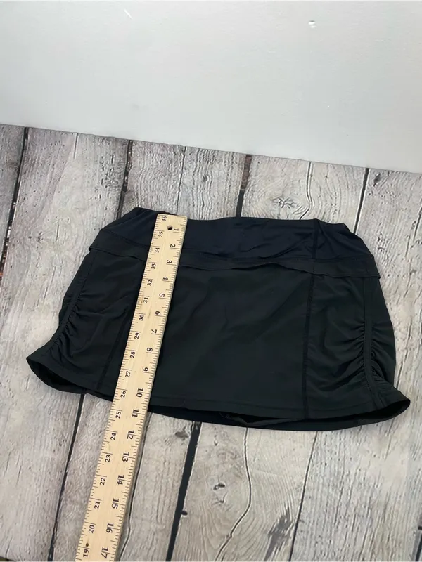 Lululemon Black Skort with shorts drawstring size 6 - Image 10