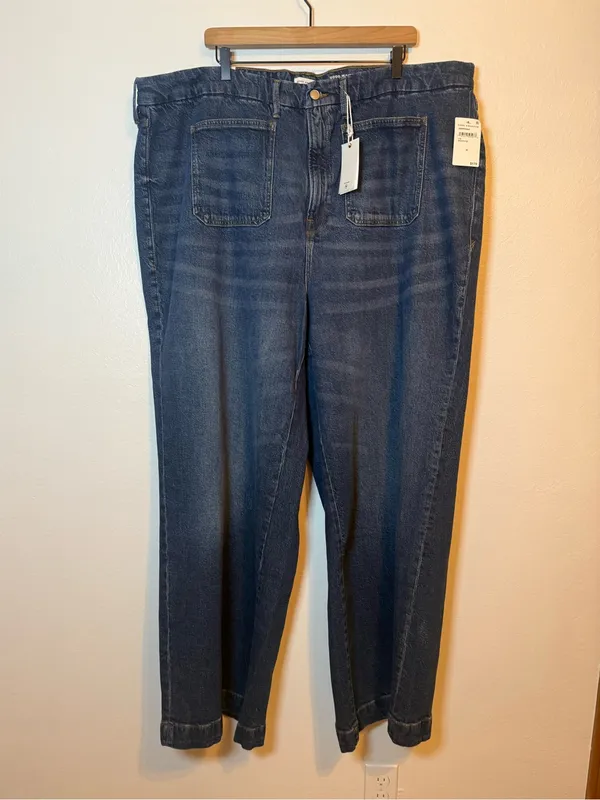 Good American Good Waist Palazzo‎ Patch Pocket Jeans - Image 2