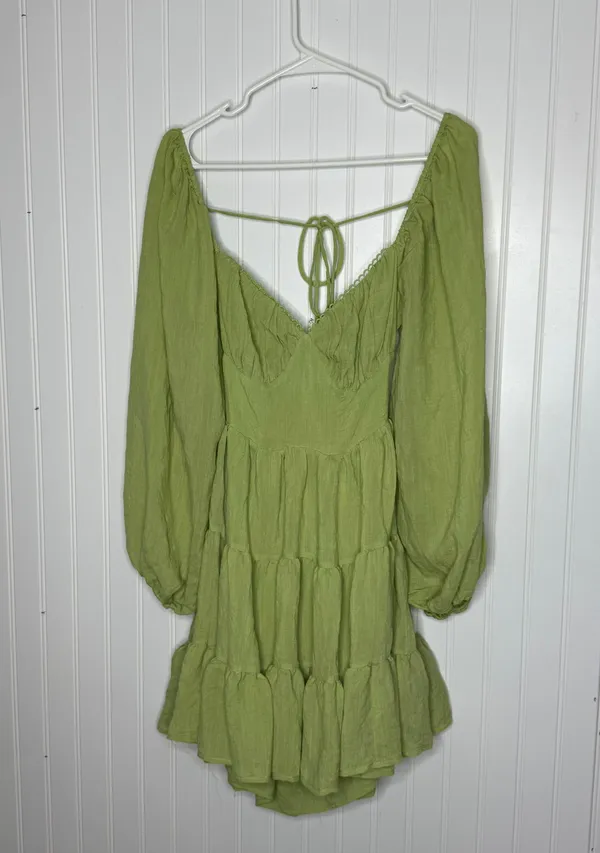 Princess Polly Long Sleeve Open Back Mini Dress Size 4 - Image 3