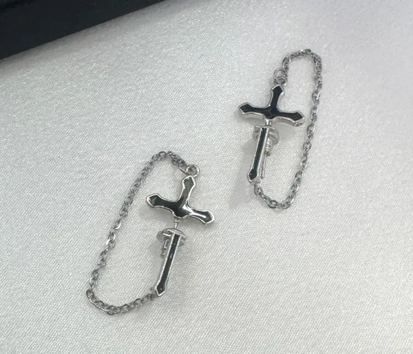 Cross Stud Earrings for Men Women Streetwear Punk Hip Hop Unisex Style - Image 4