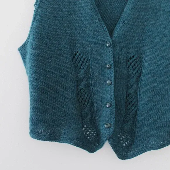 Handmade Wool Knit Sweater Vest - Image 6