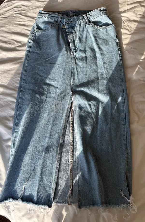 Long denim skirt Blue Size M - Image 2