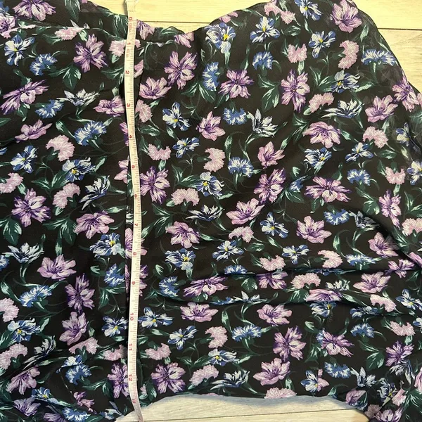ASTR‎ The Label dress midi floral black one shoulder Adriana drop waist size s - Image 7