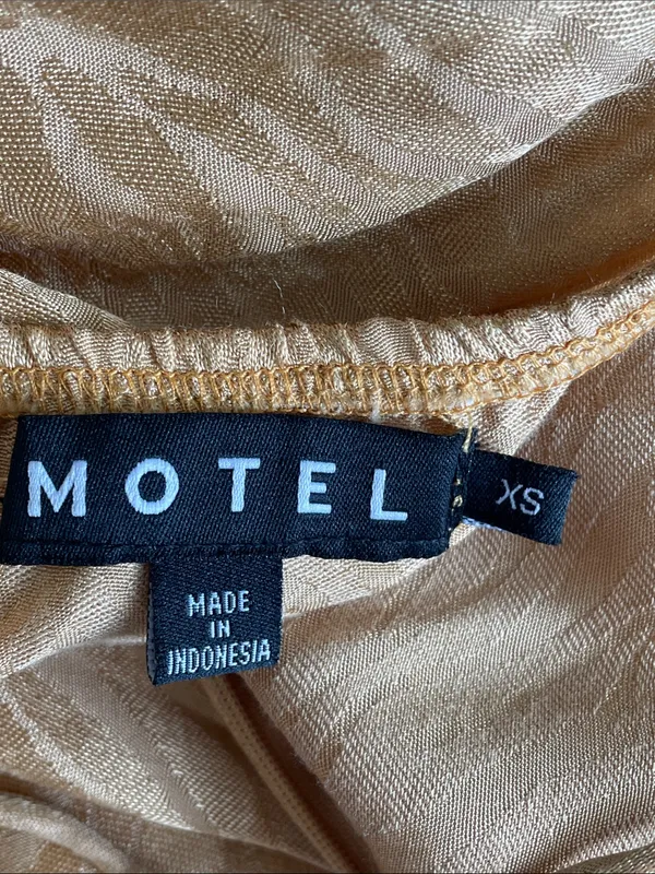 Motel Rocks Dress In Satin Zebra Caramel - Image 5