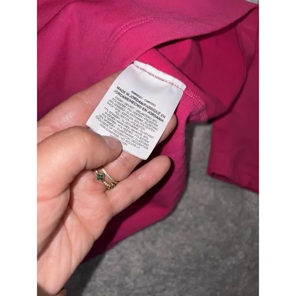 nike womens pink half zip running pullover medium - Image 5