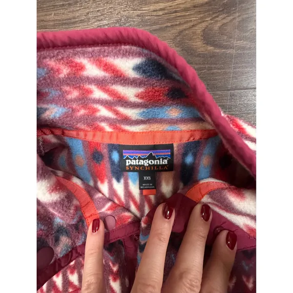 Patagonia Synchilla Snap-T Fleece Pullover Women's XXS Geometric Aztec Print - Image 2