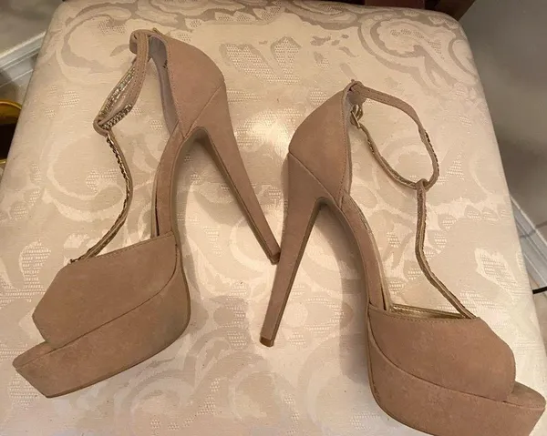 Steve Madden suede ankle & T strap 4 1/2” stiletto heel - Image 13
