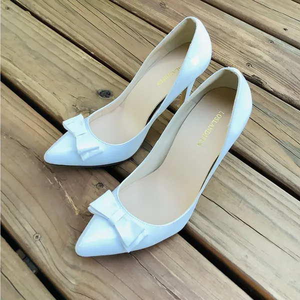 Stylish stiletto heel pump 🌹 White Size 9 - Image 3