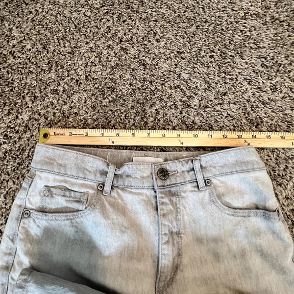 LOFT Womens Light Grey High Waist Straight‎ Crop Denim Jeans Size 26 2 - Image 4
