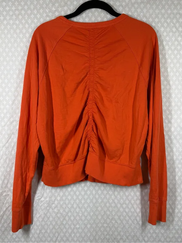 Athleta‎ Orange Sundown Puckered Sweatshirt - Image 6