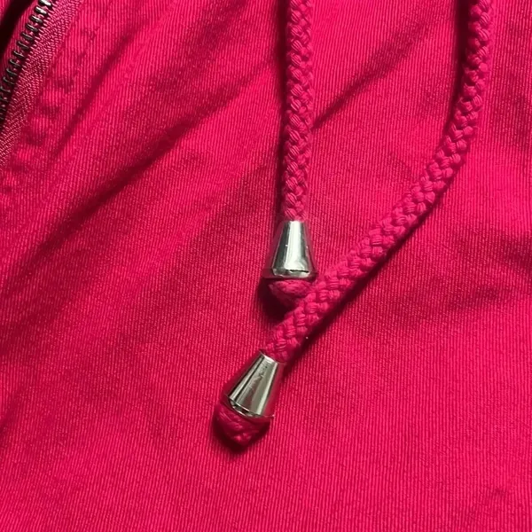 Flawed barn jacket 100% cotton utility chore jacket denim button down zipper Red Size M - Image 7