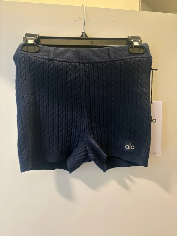 ALO Mini Cable High-Waist Sweater Short - Image 3