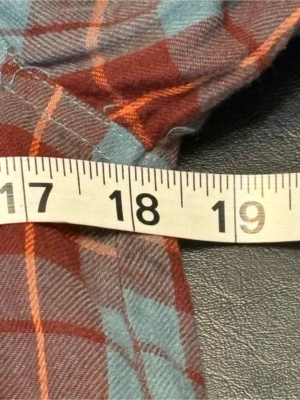 Natural Life size S Plaid Button-Front Shirt Dress in Blue and Brown. NWOT - Image 8