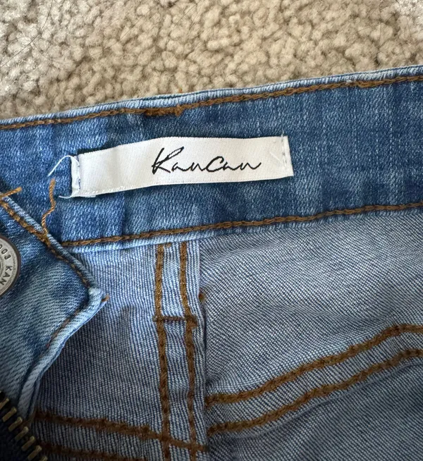 KanCan USA Blue Distressed Denim Shorts - Image 4