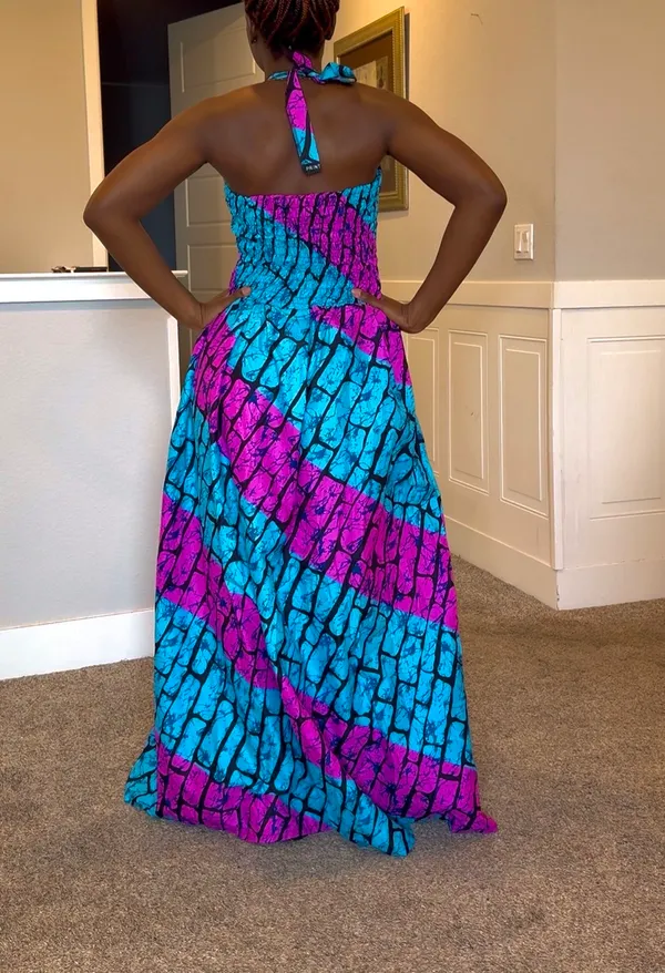 ANKARA Long Maxi Dress for summer - Image 3