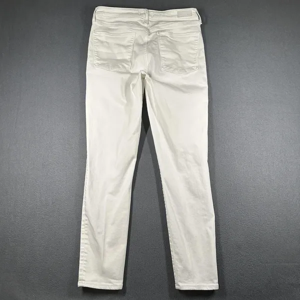 Abercrombie Fitch Simone High Rise Super Skinny Jeans Womens 10 White 30 Stretch - Image 14