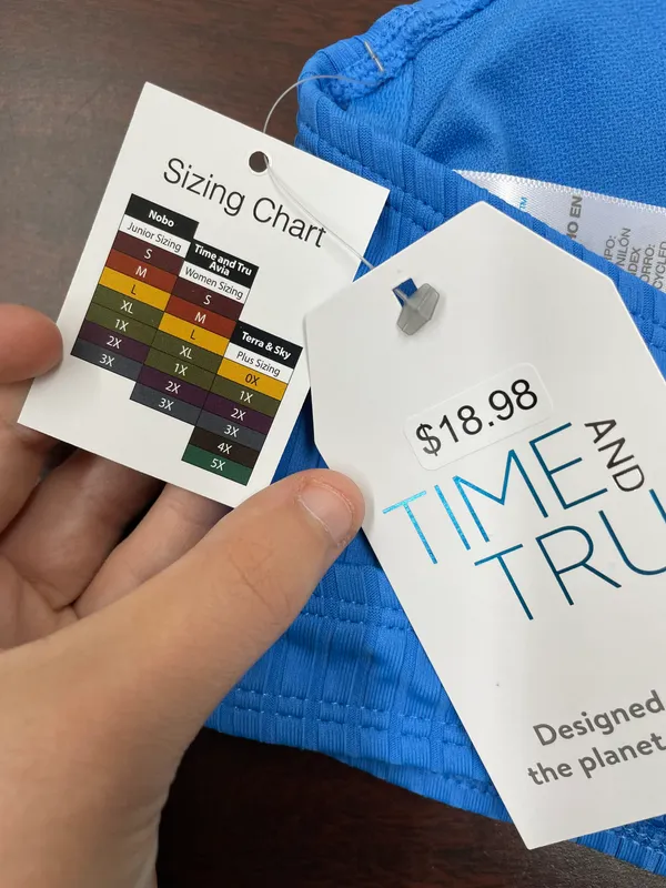NWT Time and Tru Blue Cutout Bikini Top - Image 8