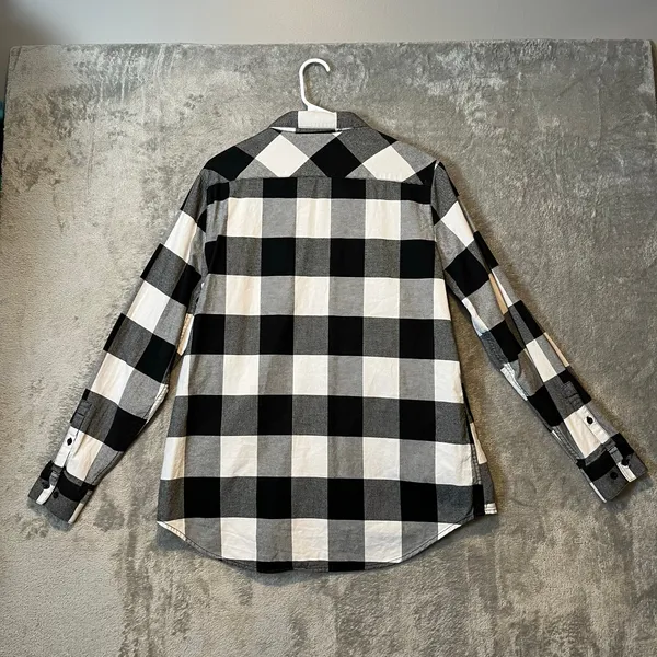 Harley Davidson Women's Buffalo Plaid Long Sleeve Woven Shirt‎ 100% Cotton XL - Image 3